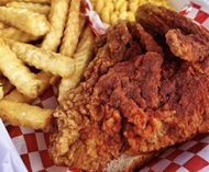 A screenshot of Fried Chicken from a reel posted by Bolton's (Image via Instagram/@boltonsfamous)
